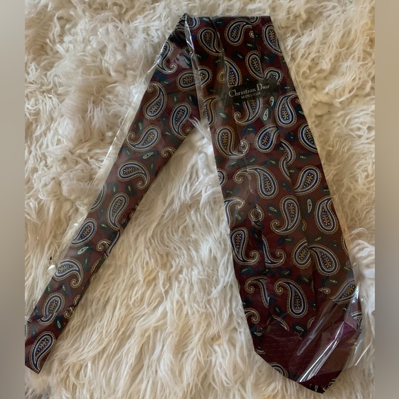 CHRISTIAN DIOR Vintage Paisley Tie - Picture 3 of 3